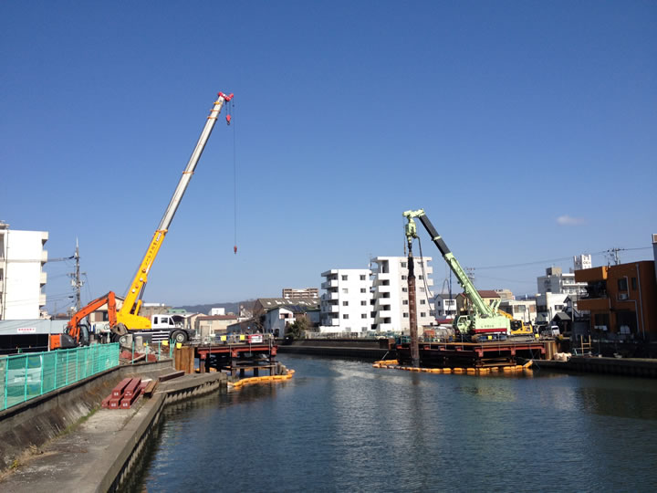 海草橋島崎町線橋梁下部工工事_4